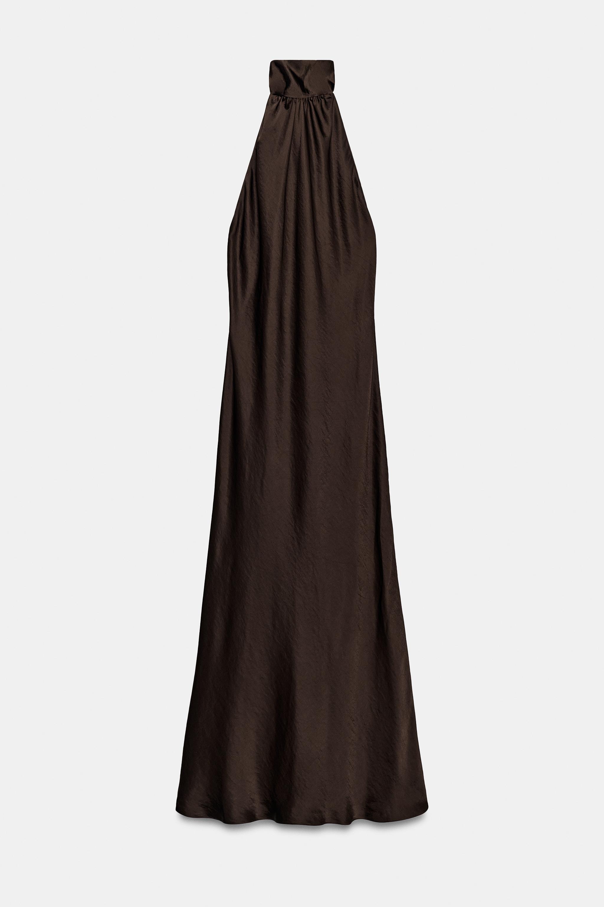 ZW COLLECTION SATIN HALTER DRESS